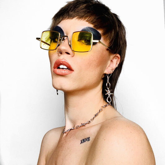 No Intruders Large Barbed Wire Earrings