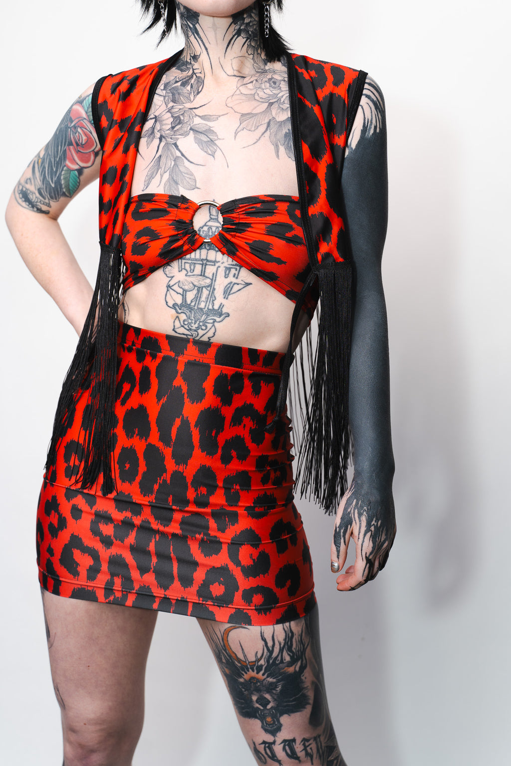 Live & Let Live Fringe Crop Waistcoat