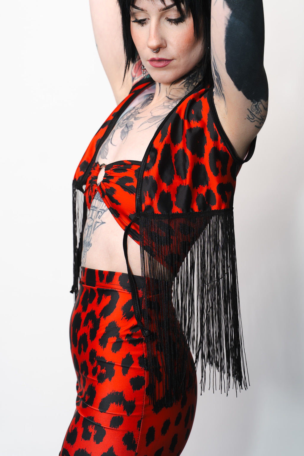 Live & Let Live Fringe Crop Waistcoat