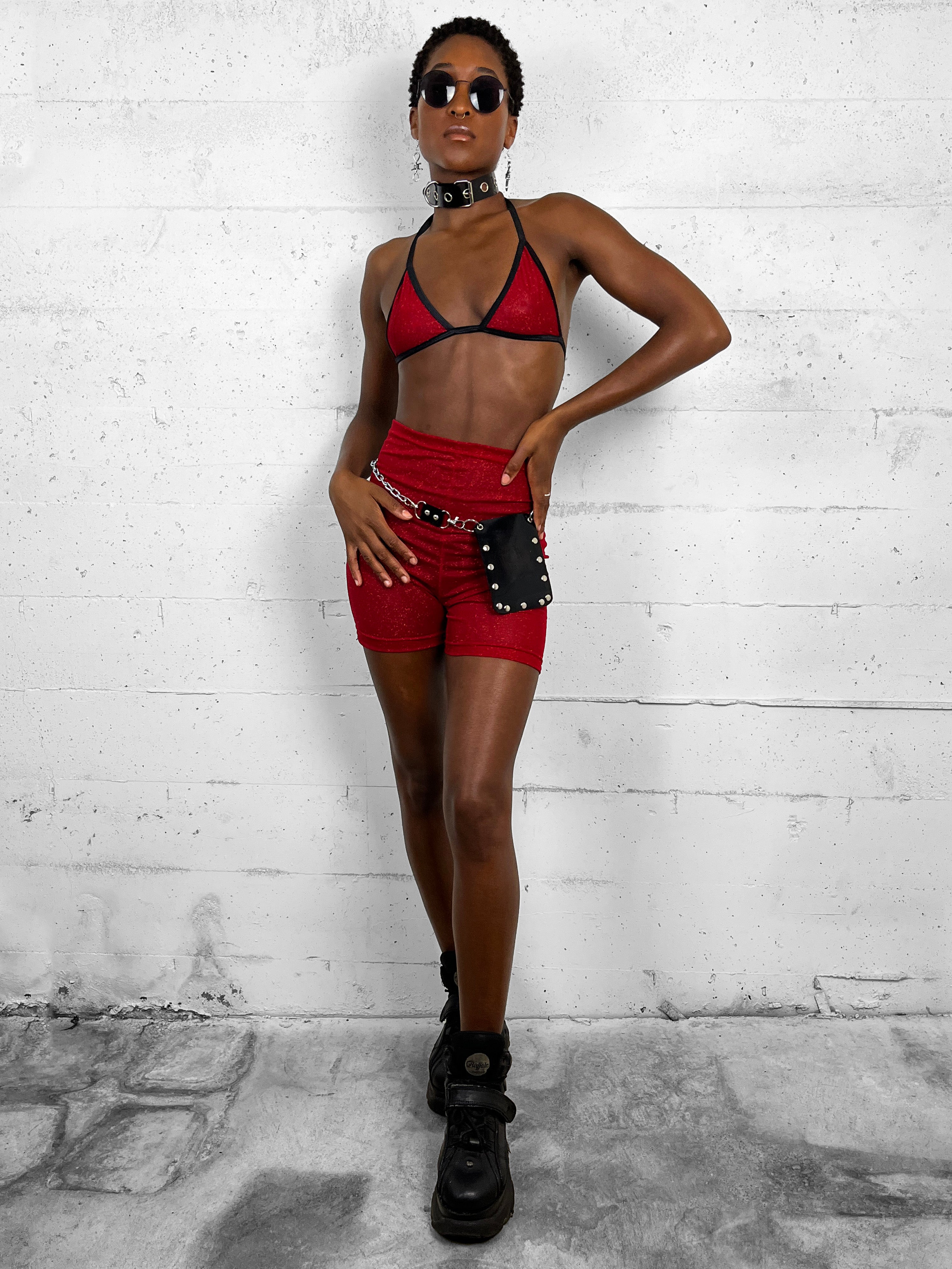 Mini short transparent pailleté Le Freak 