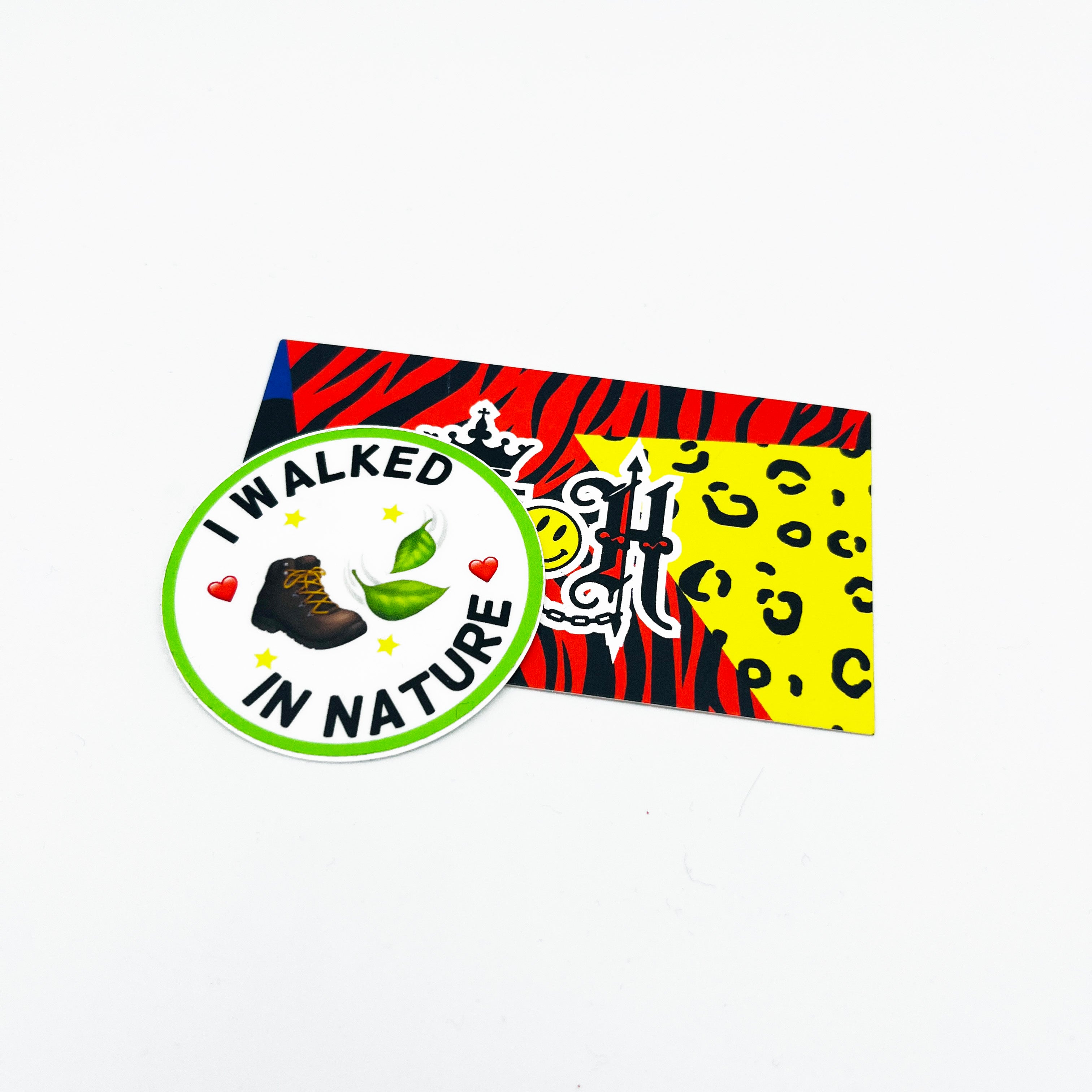 Autocollant de réussite pour adultes « J'ai marché dans la nature » 