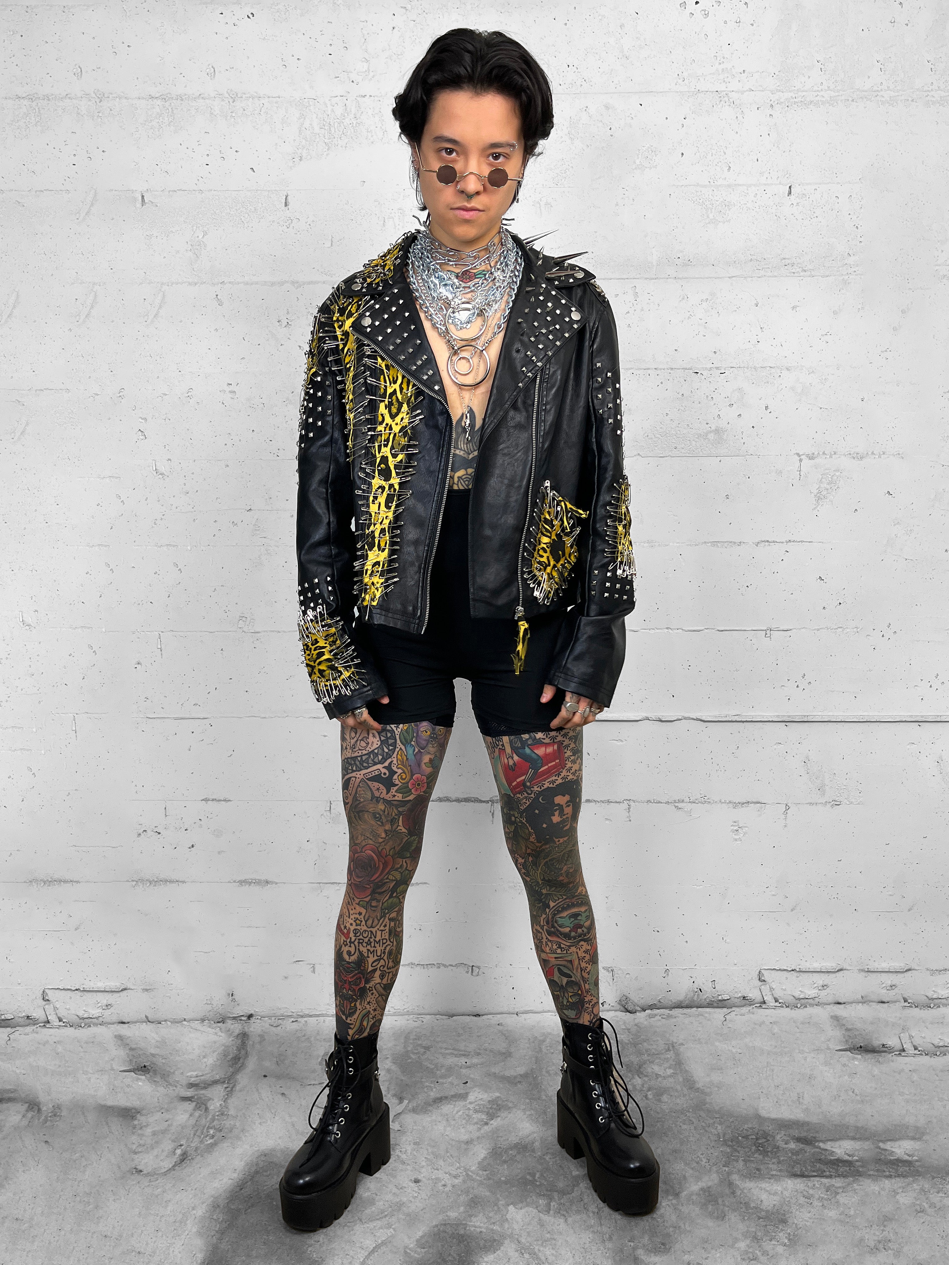 Veste en cuir végétalien Hell On Earth Reworx