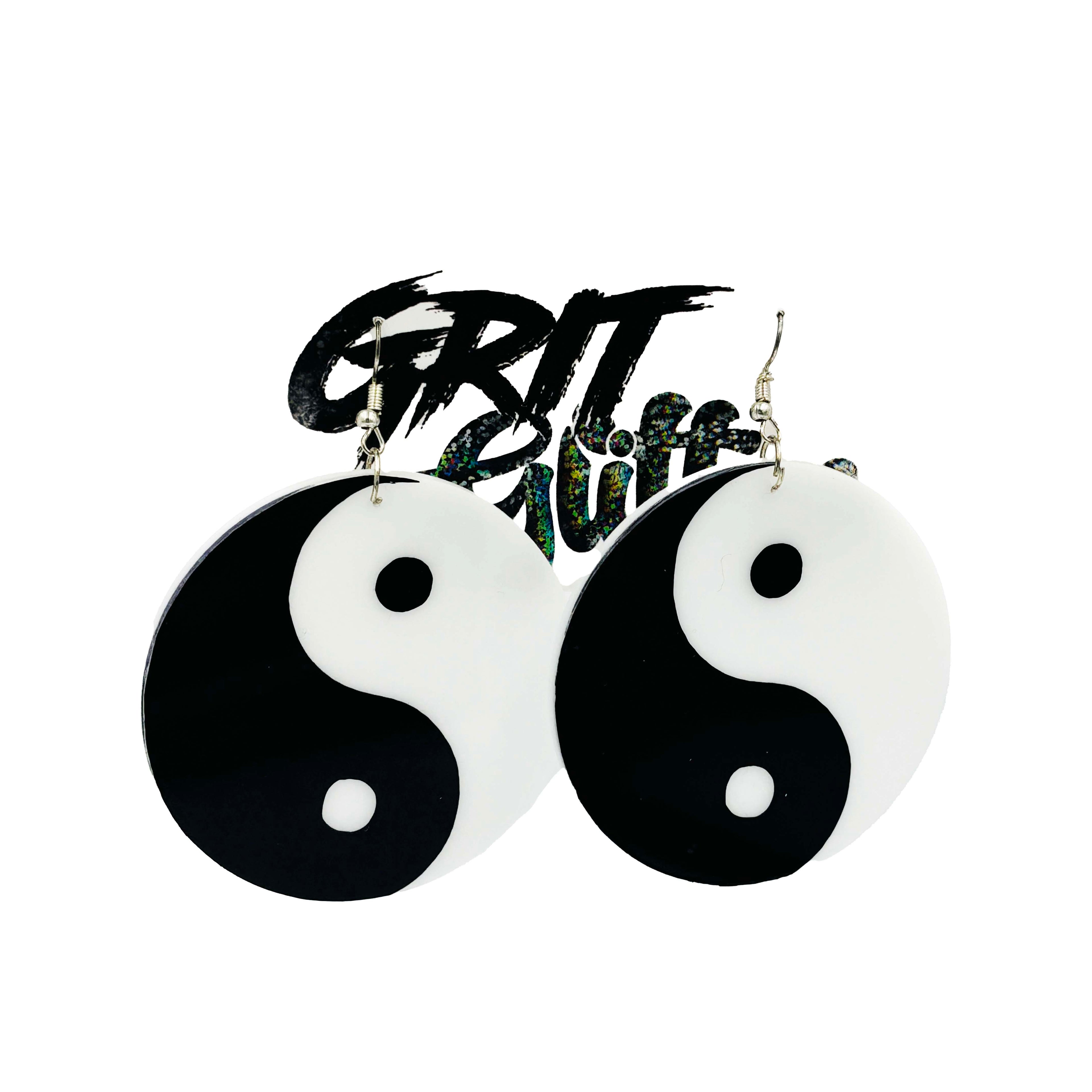 Yin Yang Giant Earrings