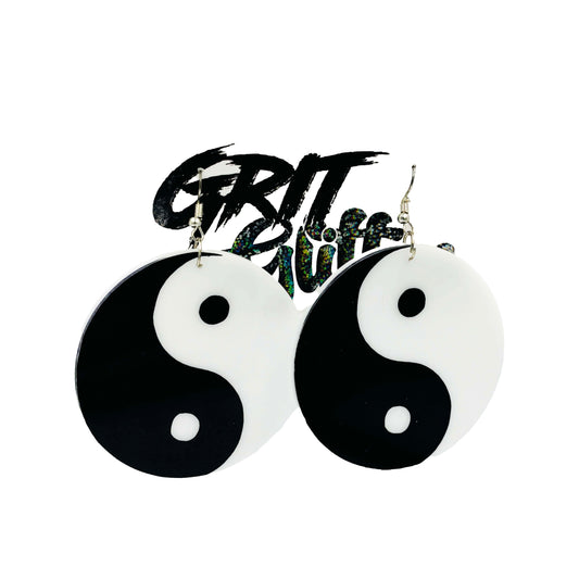 Yin Yang Giant Earrings