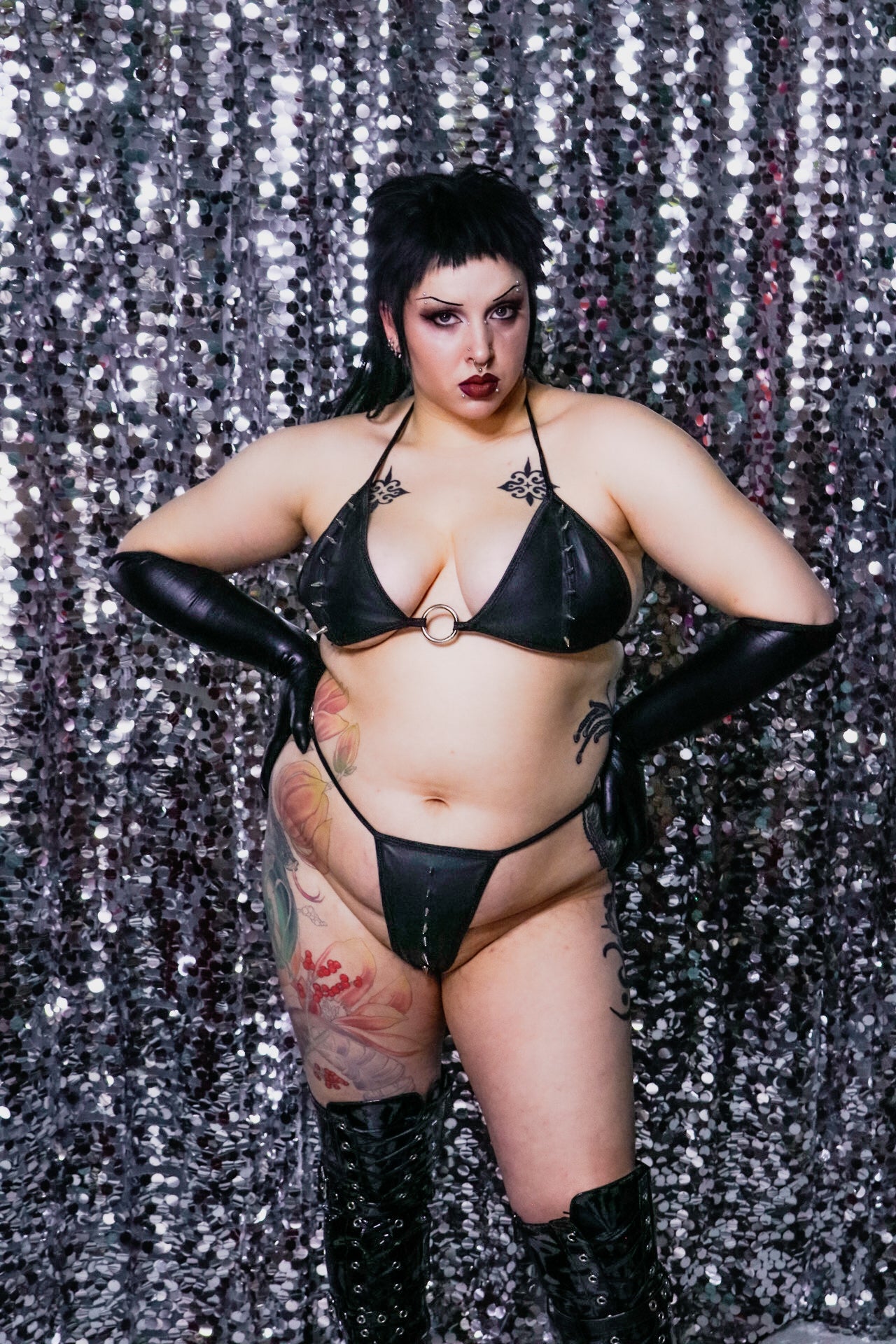Wrath Spiked Vegan Leather Bra