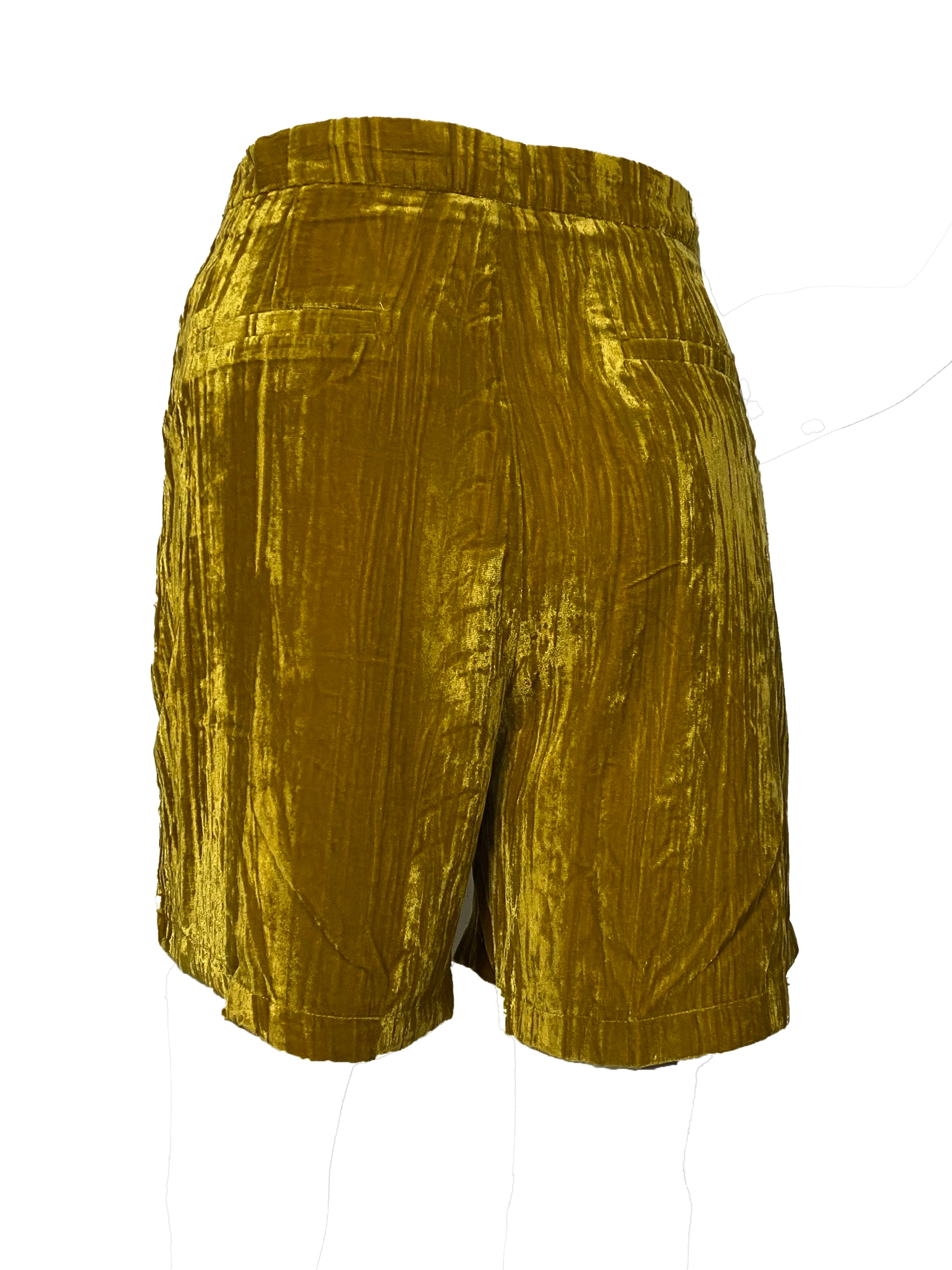 Short de costume en velours froissé de luxe 