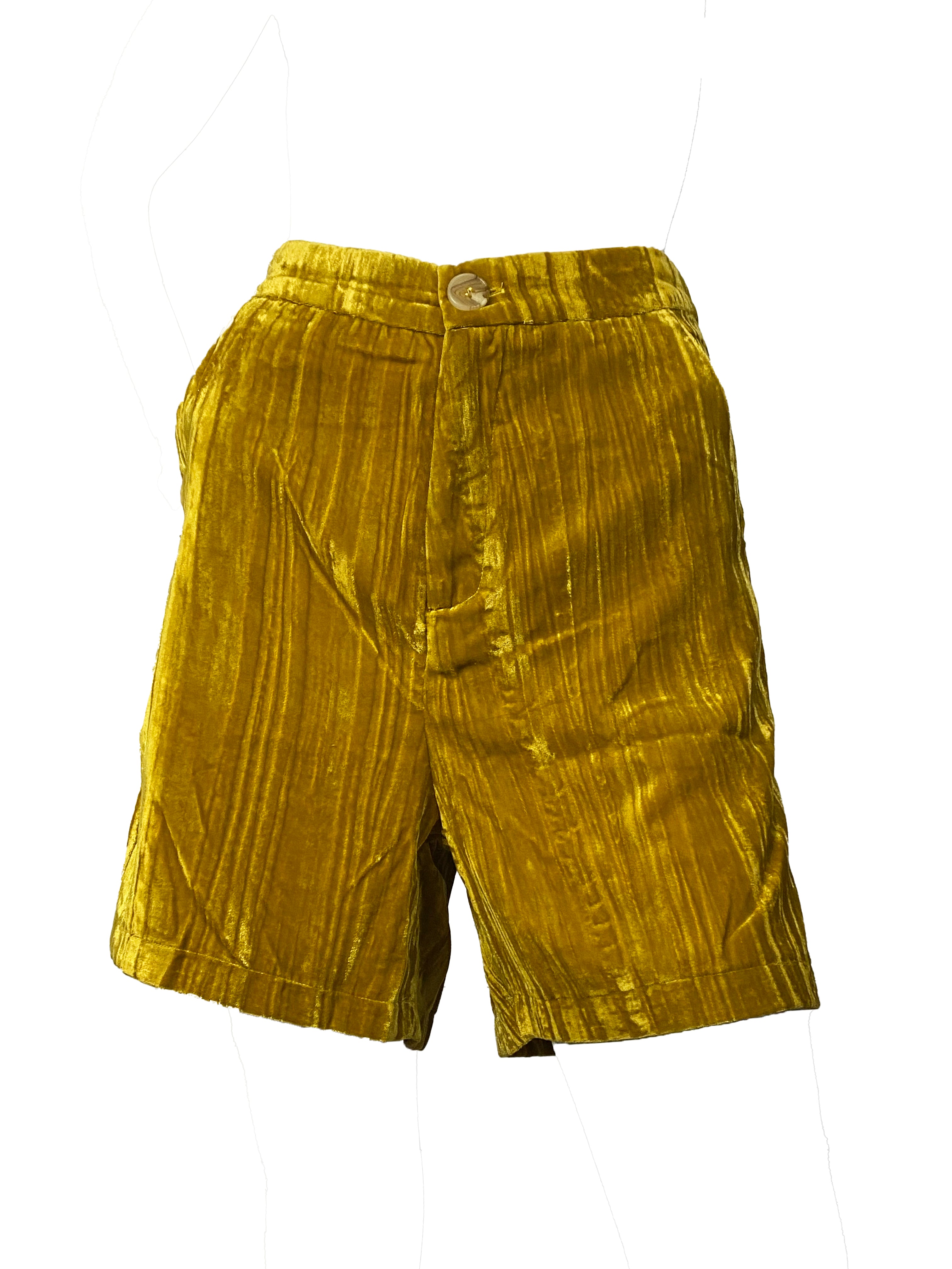 Short de costume en velours froissé de luxe 