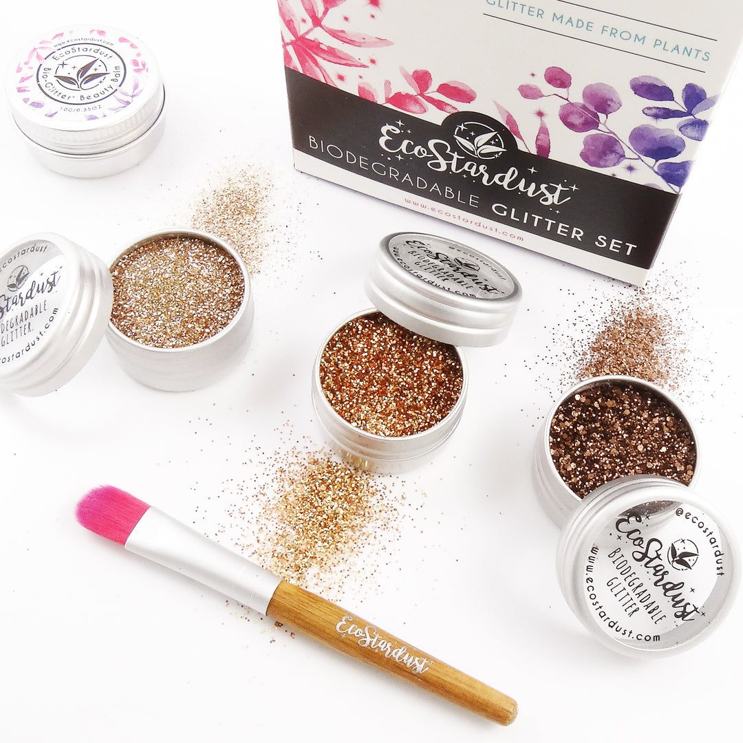 Golden Glow Biodegradable Glitter Set