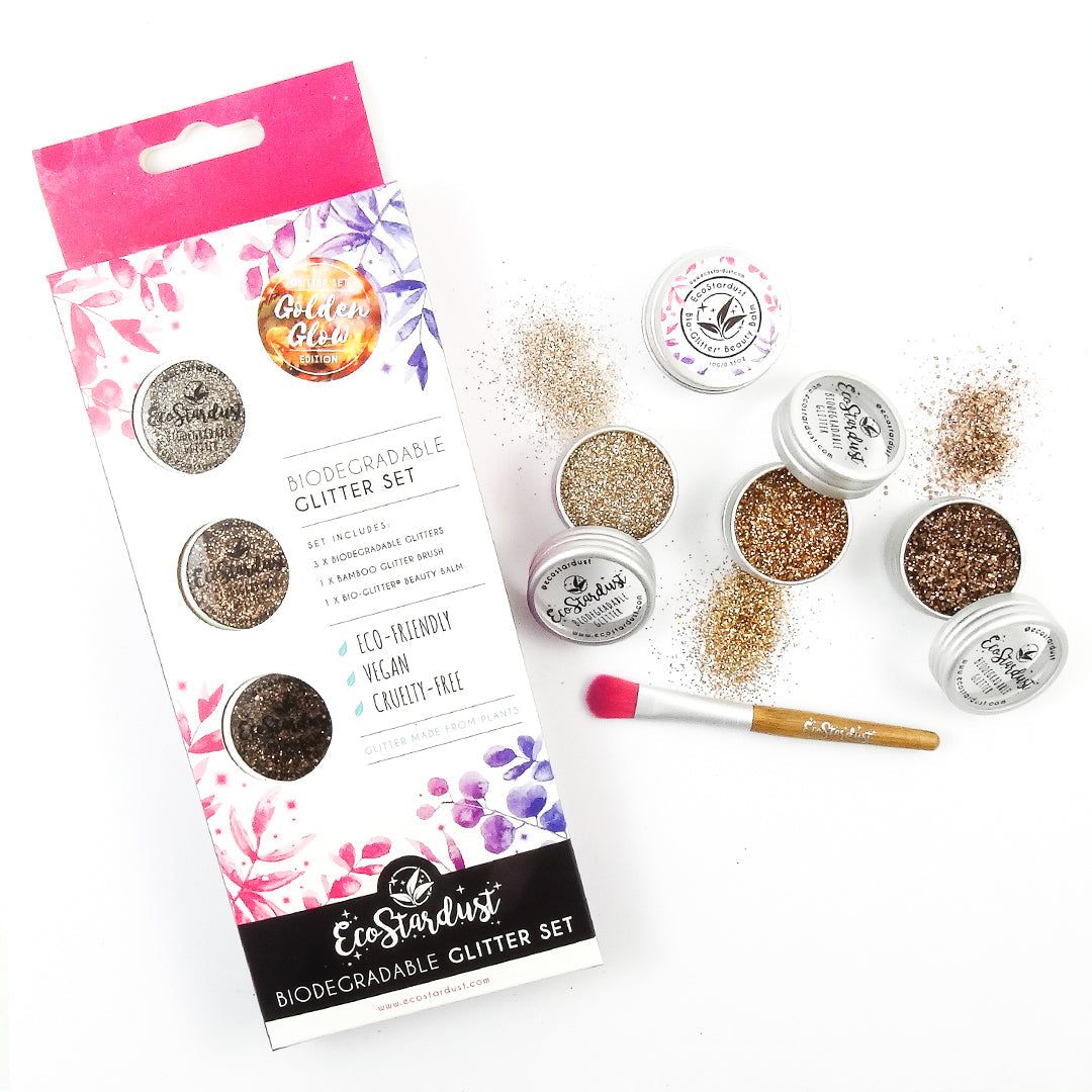 Golden Glow Biodegradable Glitter Set