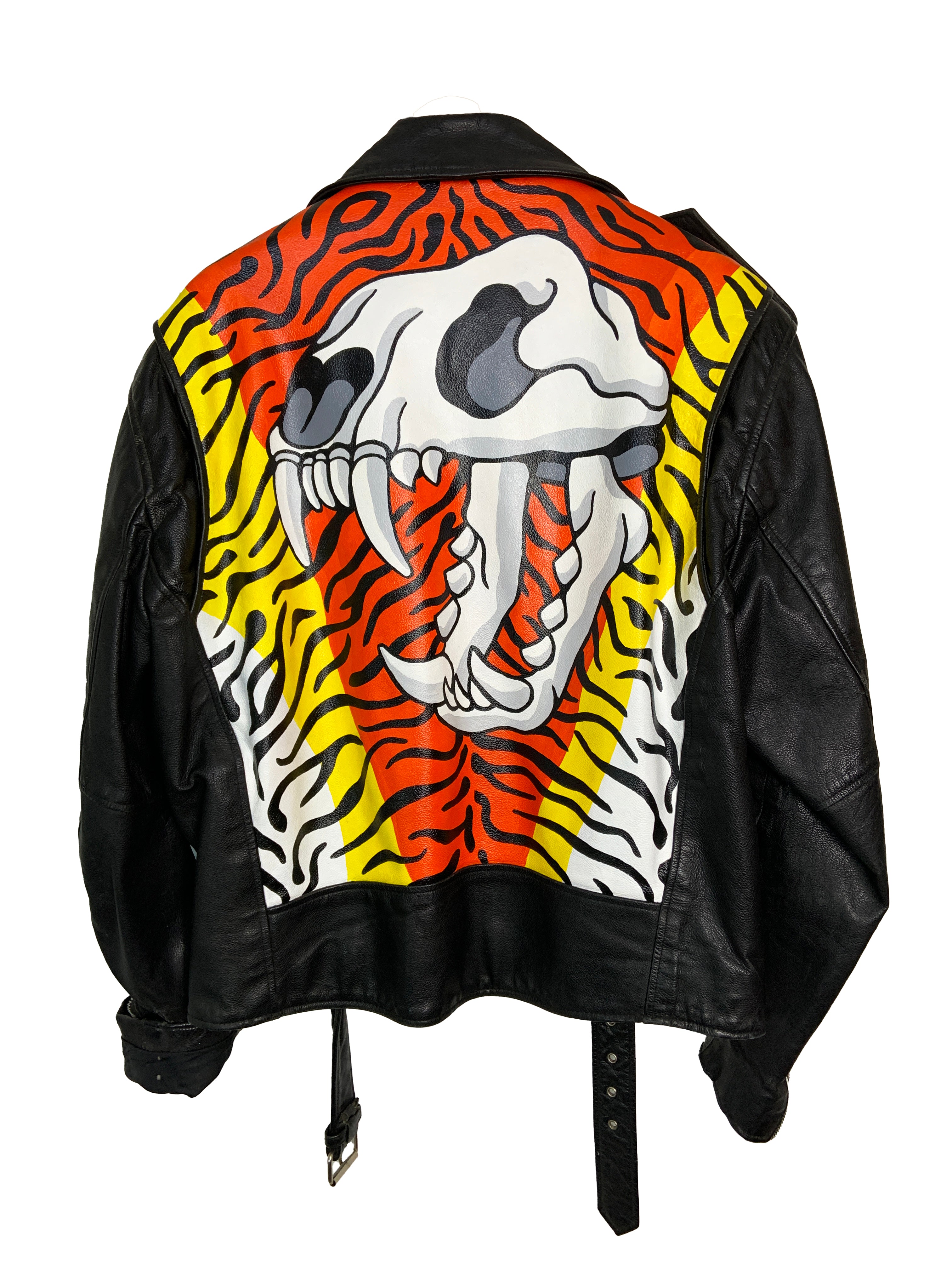 Veste en cuir peinte à la main Dead Kitty 