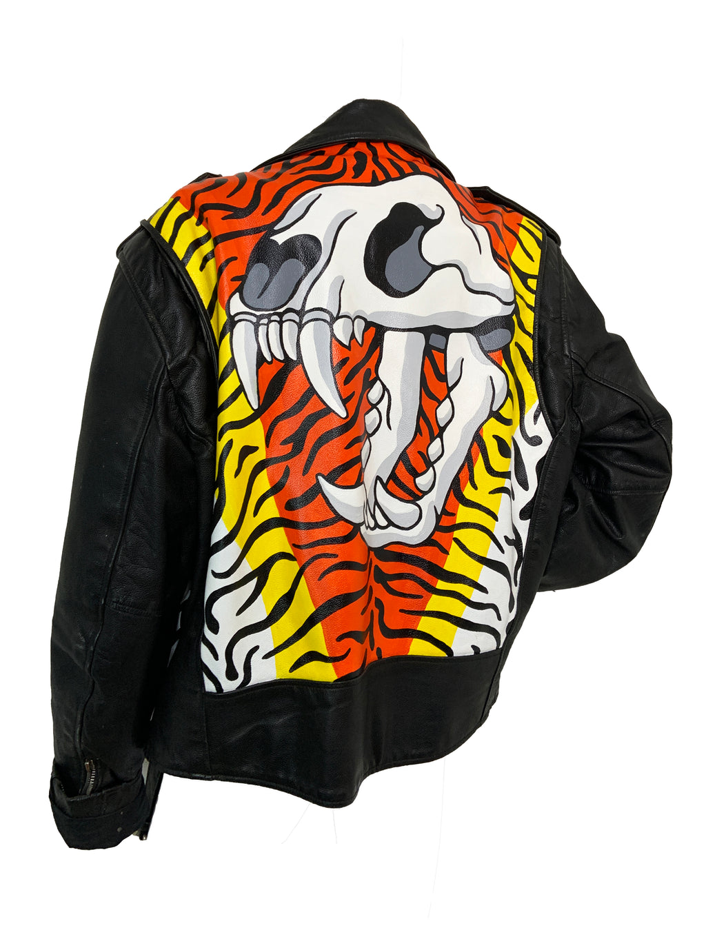 Veste en cuir peinte à la main Dead Kitty 