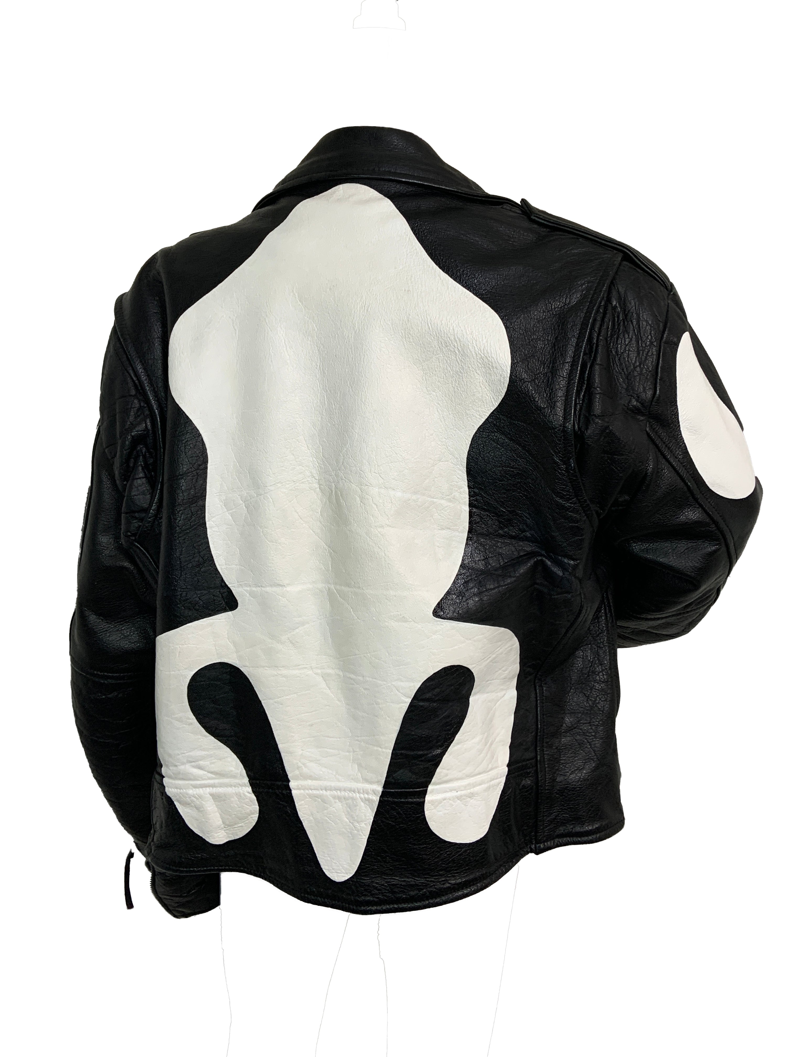 Veste en cuir peinte à la main Tilikum 