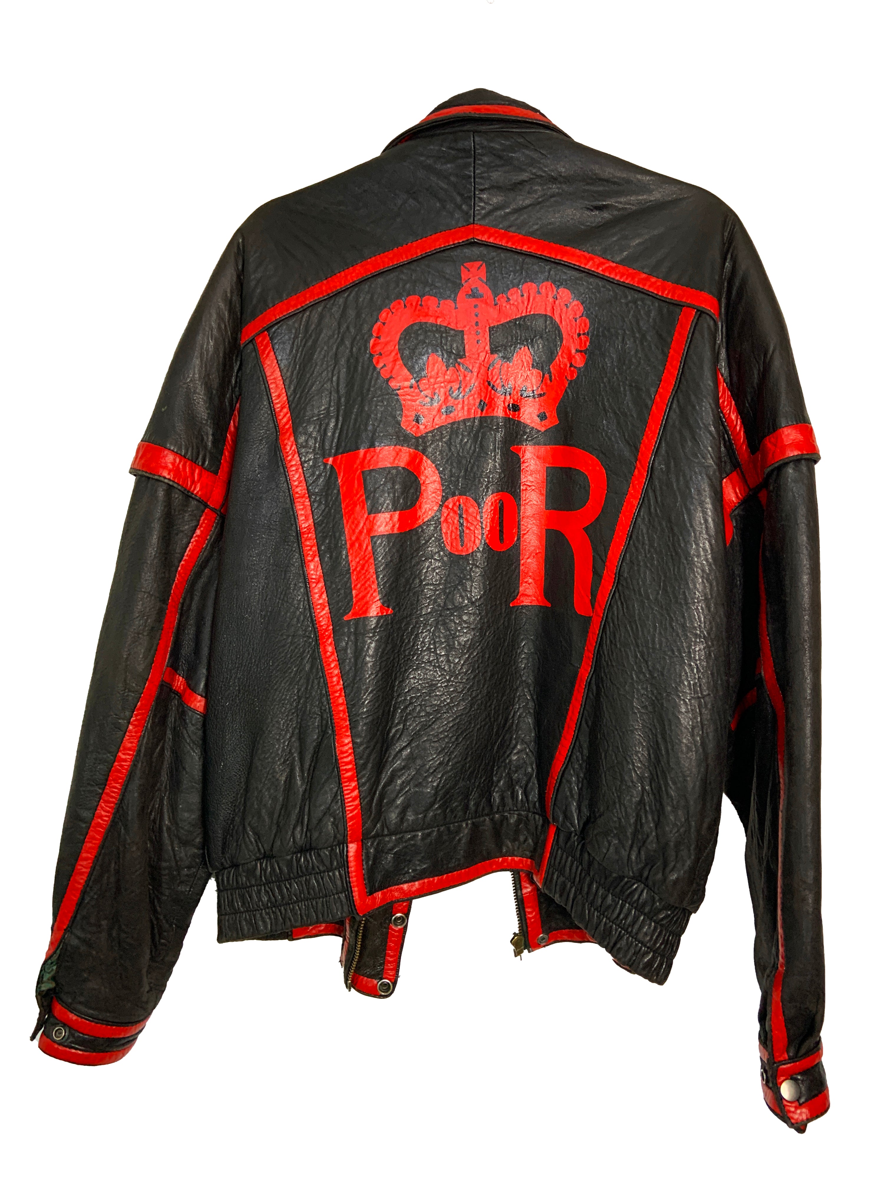 Veste en cuir peinte à la main Her Royal Travesty 