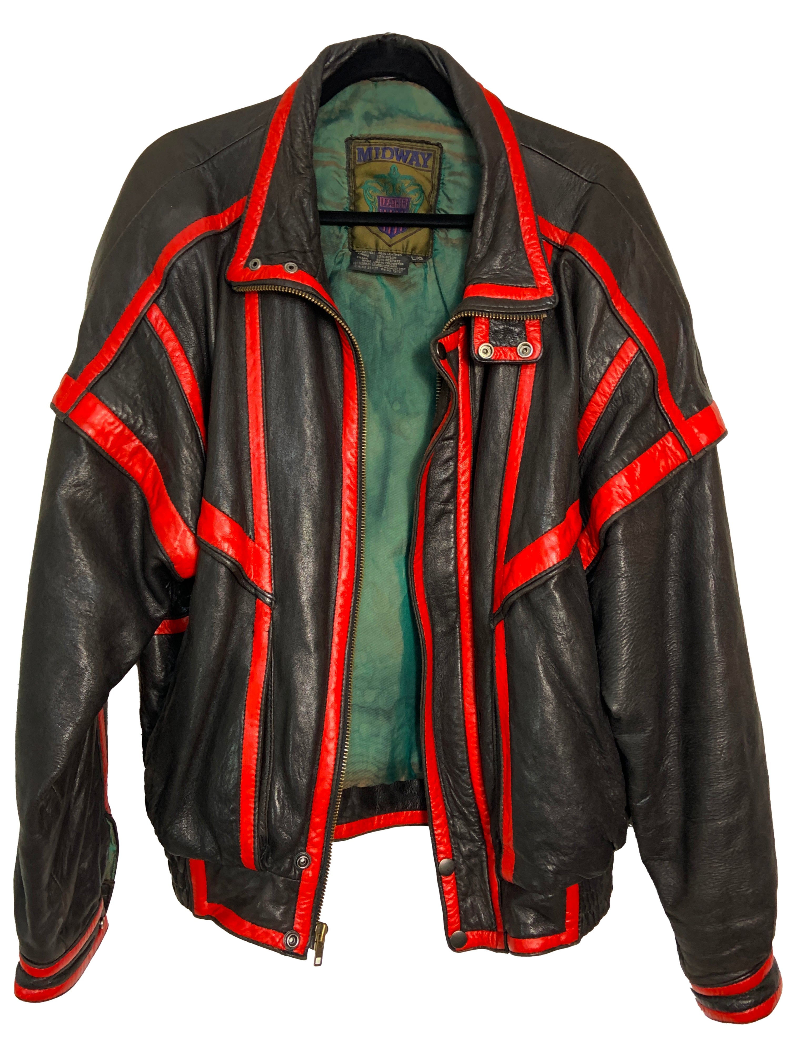 Veste en cuir peinte à la main Her Royal Travesty 