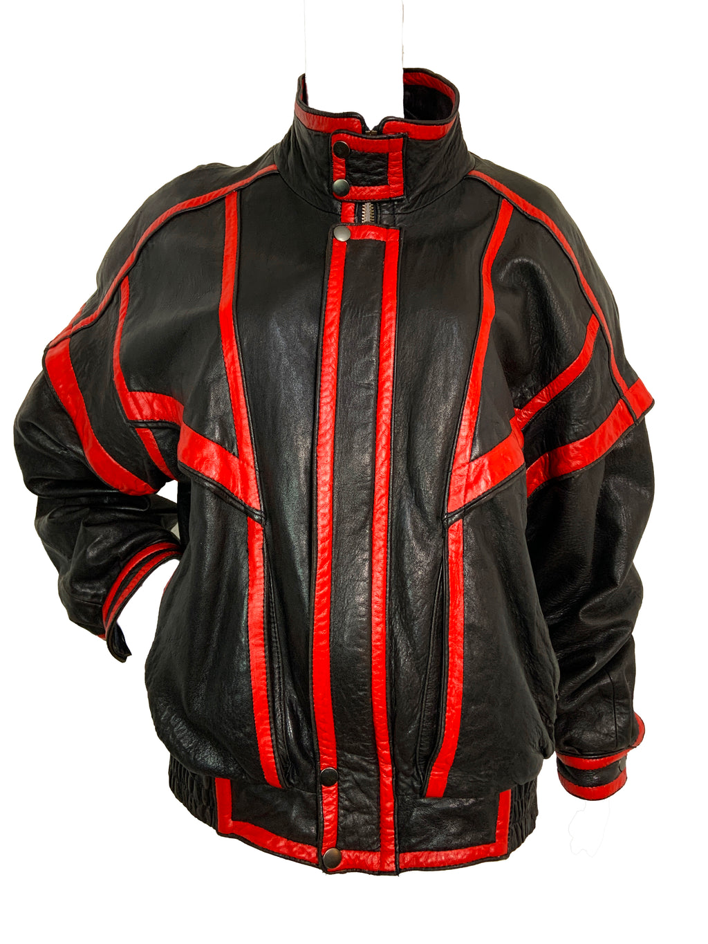 Veste en cuir peinte à la main Her Royal Travesty 