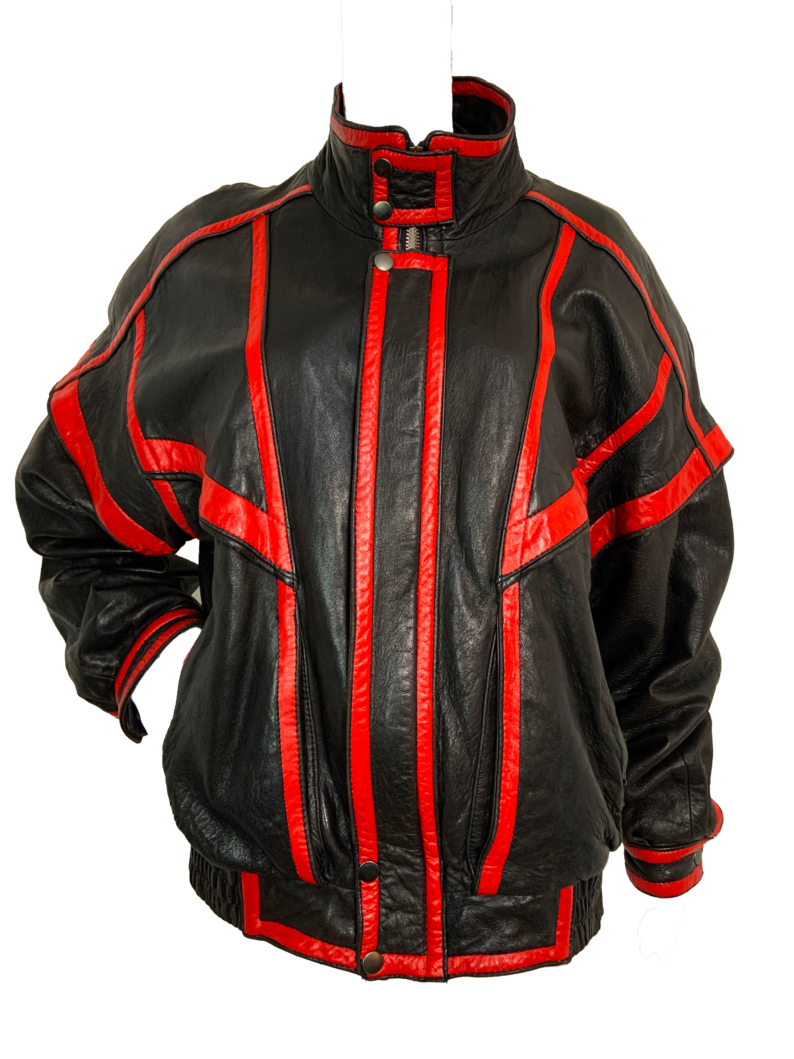 Veste en cuir peinte à la main Her Royal Travesty 