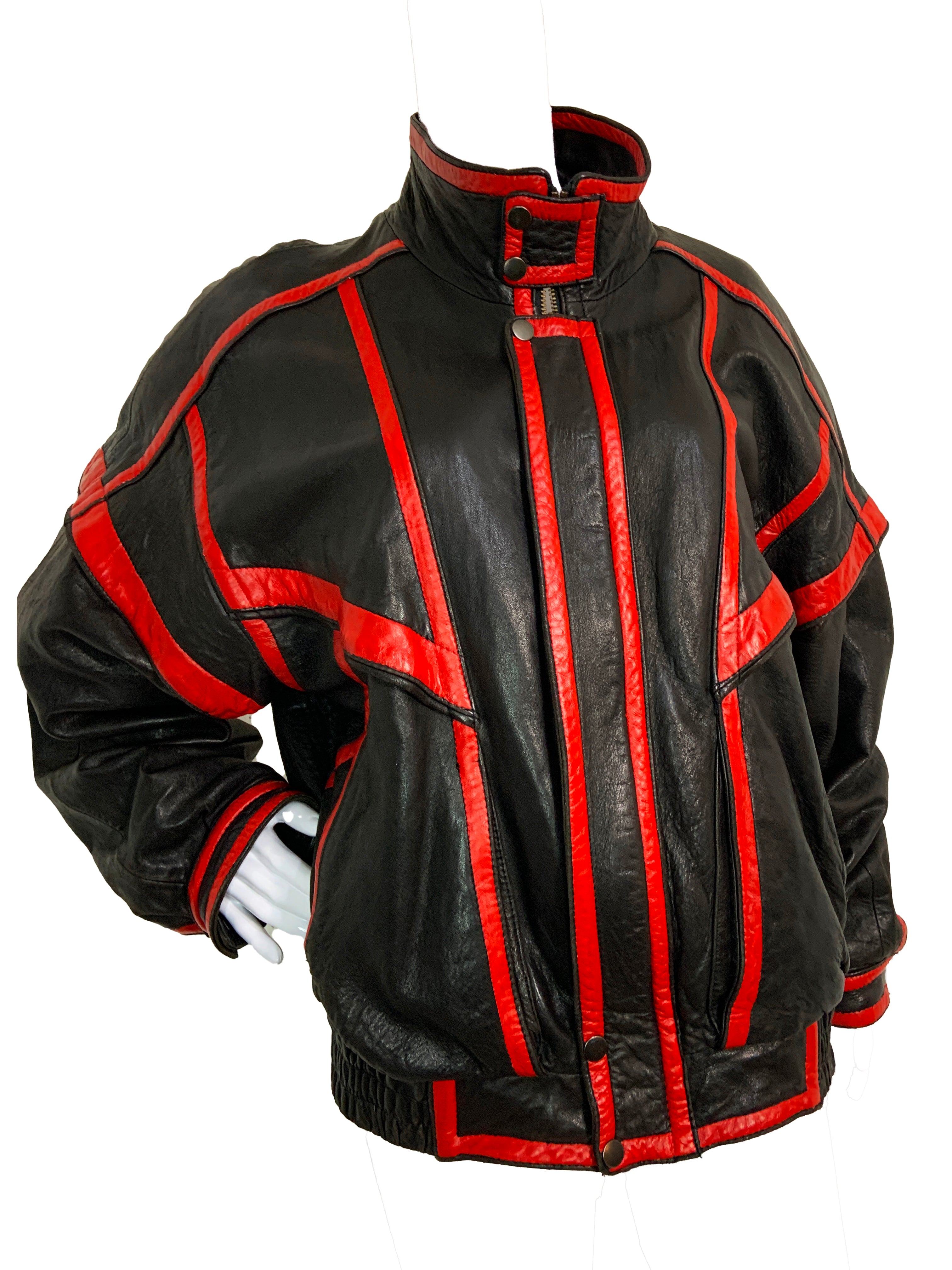 Veste en cuir peinte à la main Her Royal Travesty 