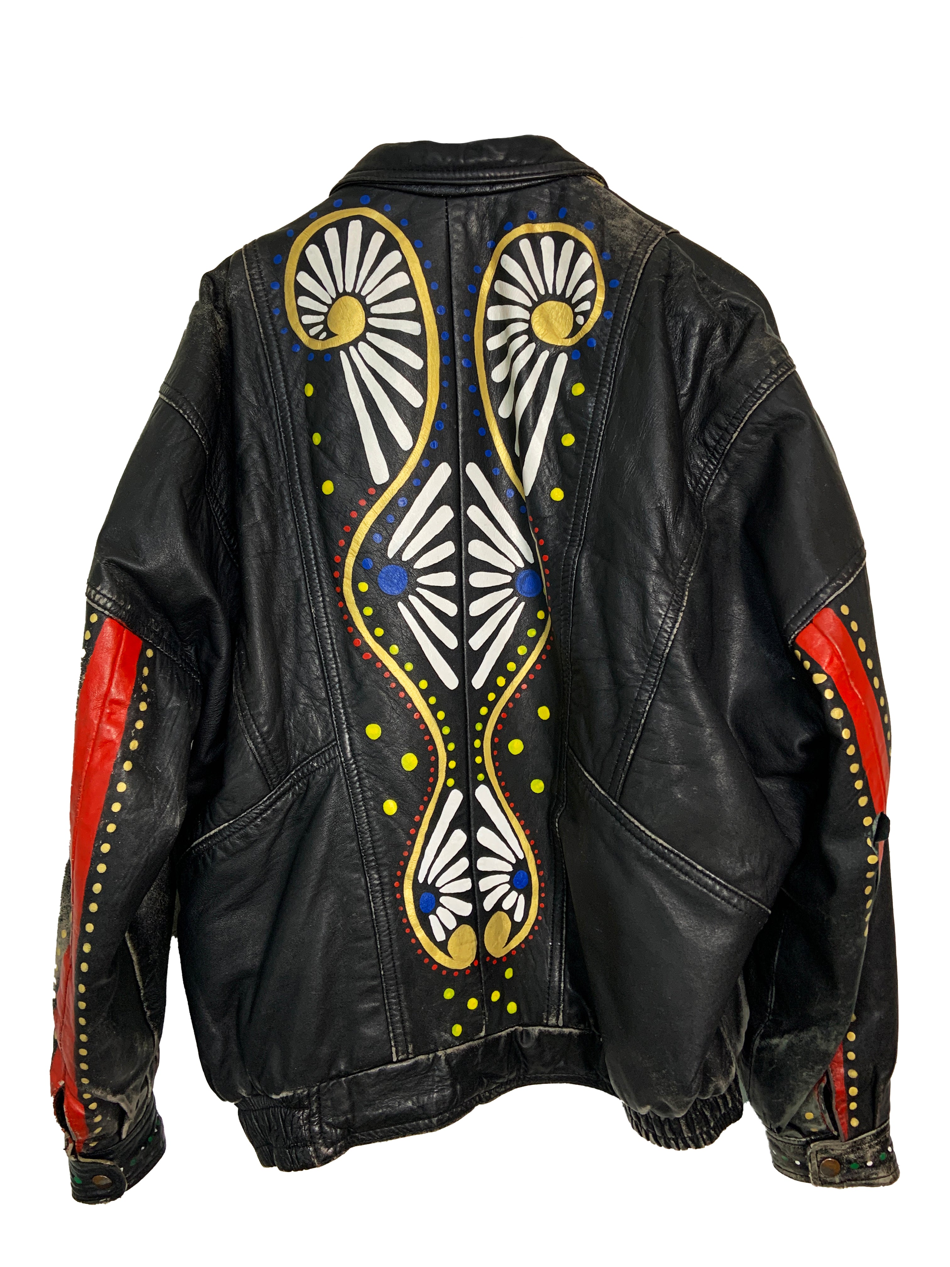 Veste en cuir peinte à la main Osiris 