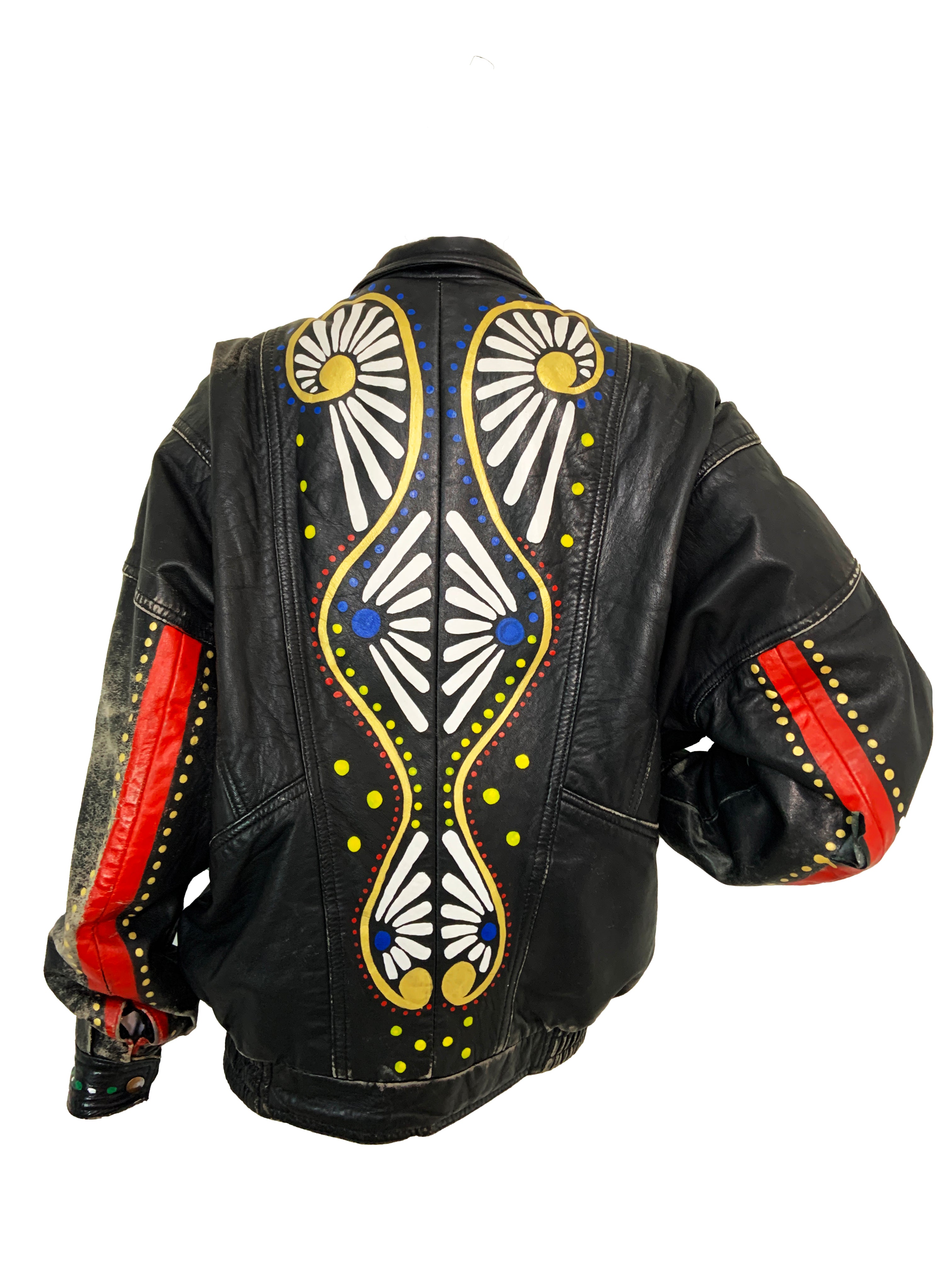 Veste en cuir peinte à la main Osiris 