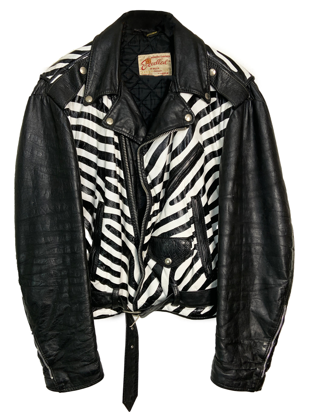 Veste en cuir peinte à la main Ded Zebba 