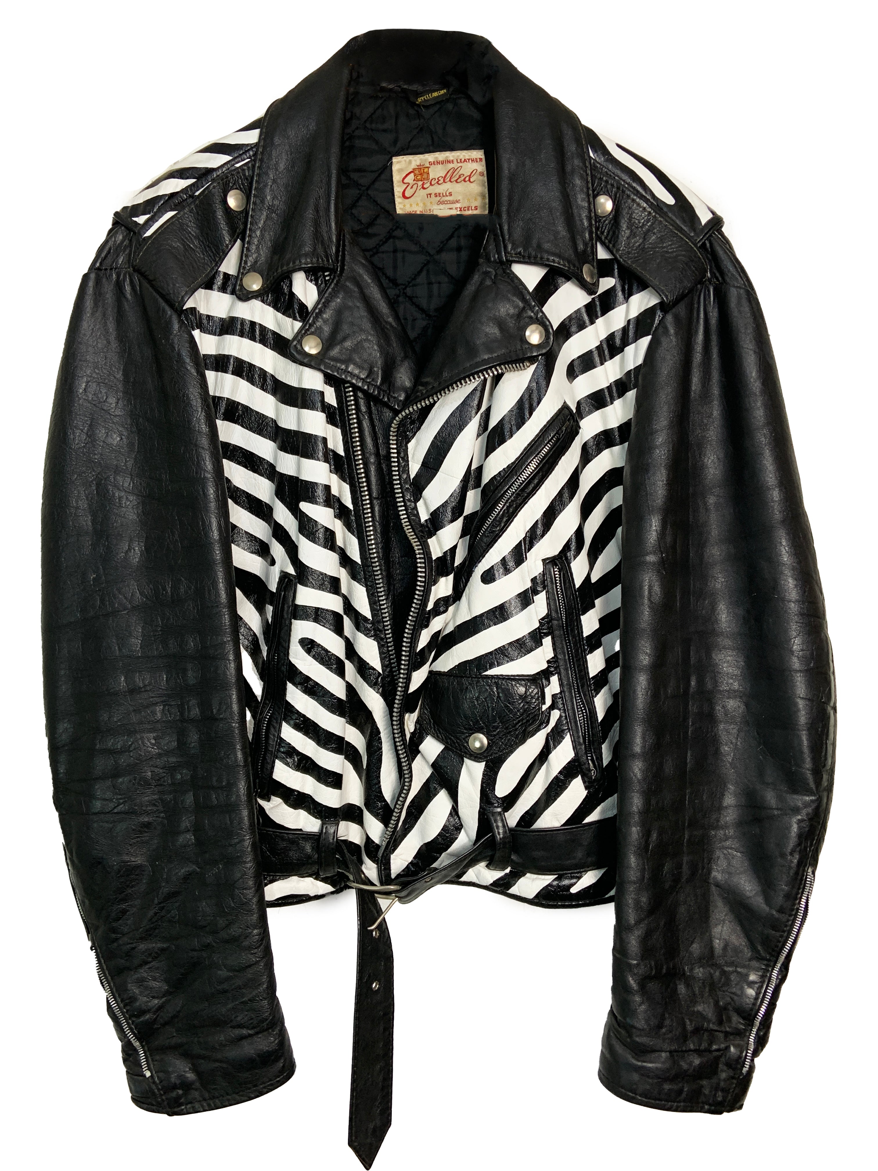 Veste en cuir peinte à la main Ded Zebba 