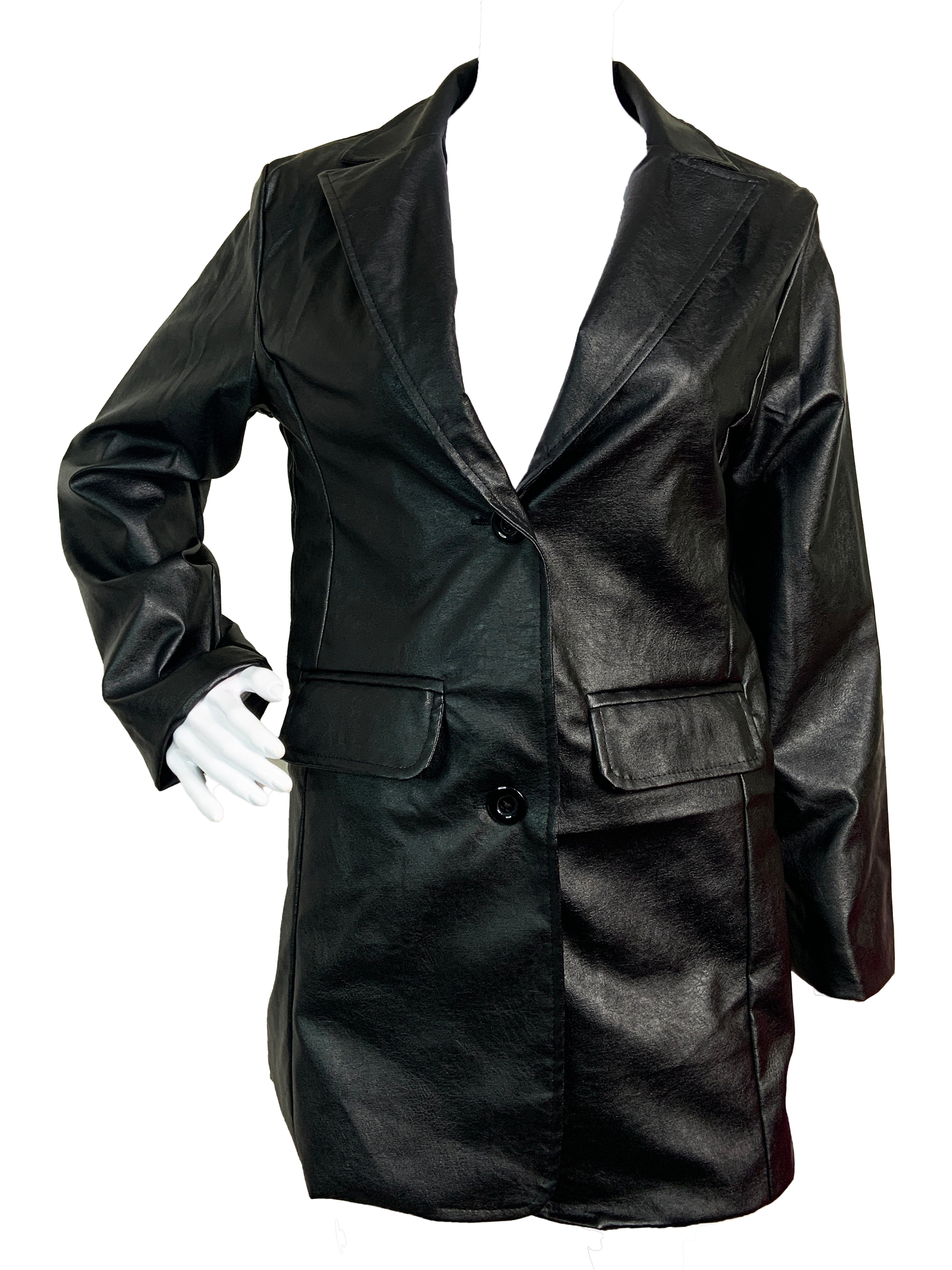 Blazer en cuir vegan tueur 