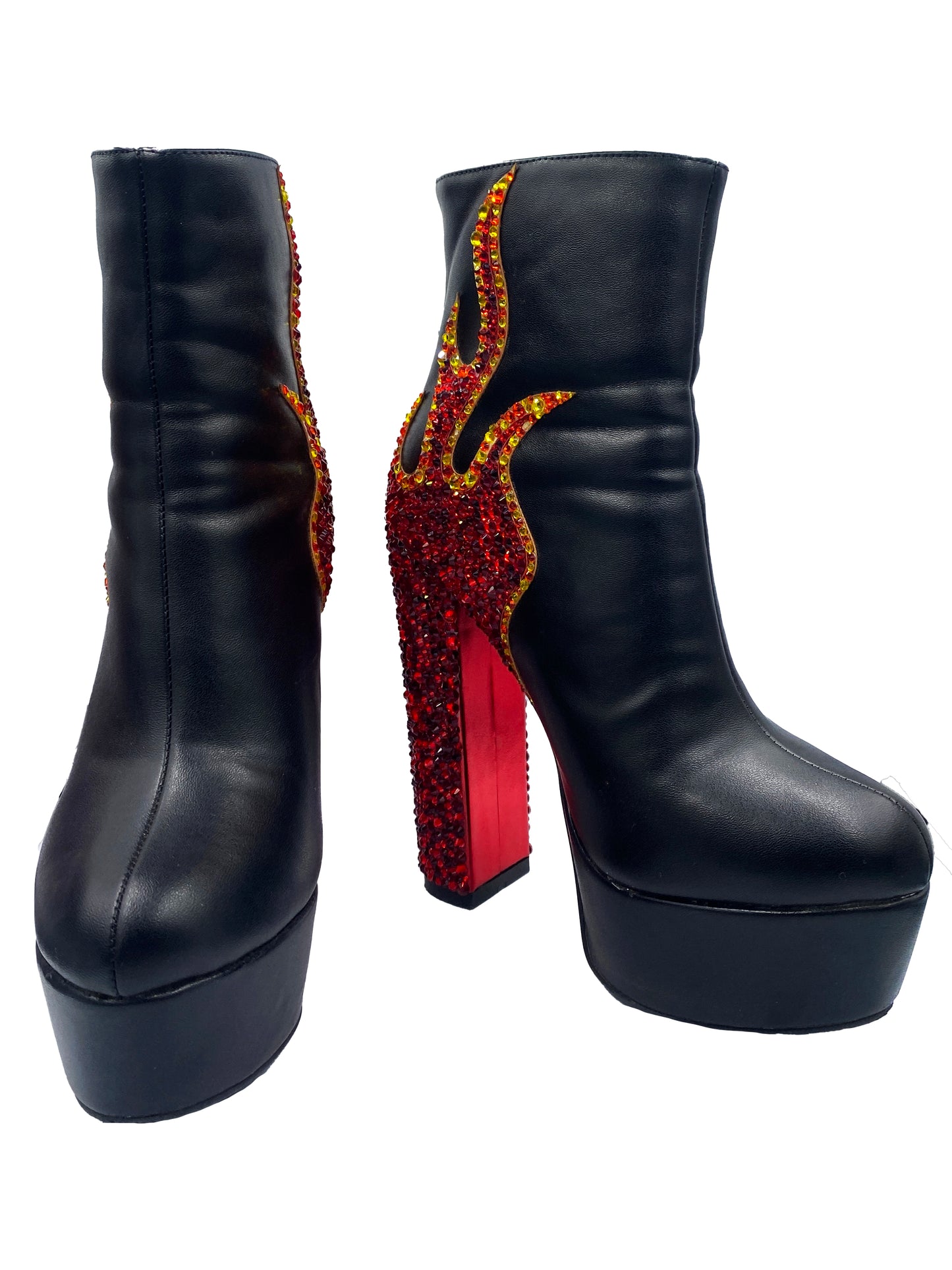 Through The Flamez Rhinestone Boots