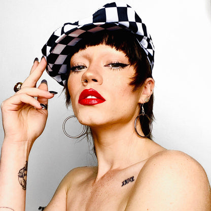 Check Mate Checkerboard Flat Cap