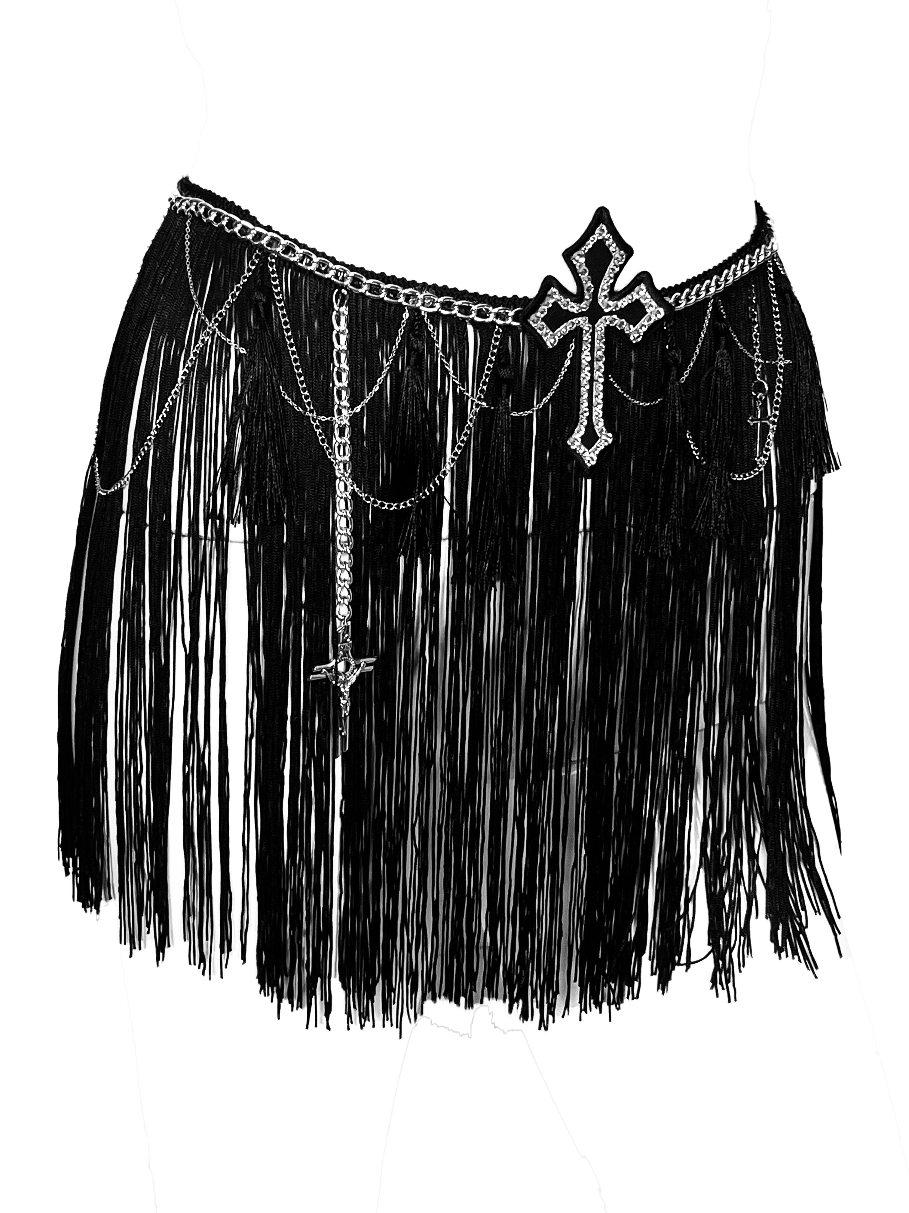 Jupe/ceinture à franges Love Gun