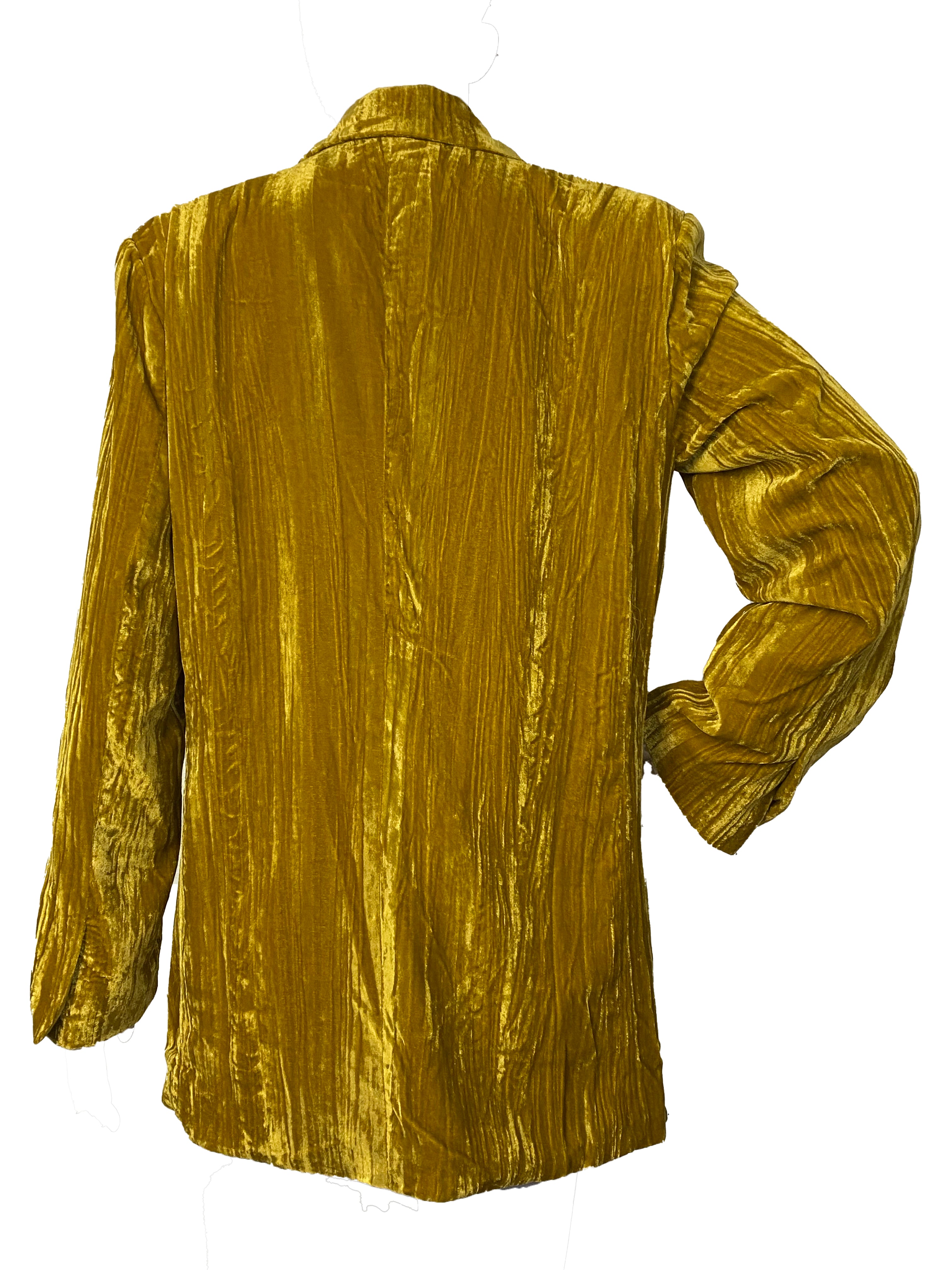 Veste de costume en velours froissé de luxe